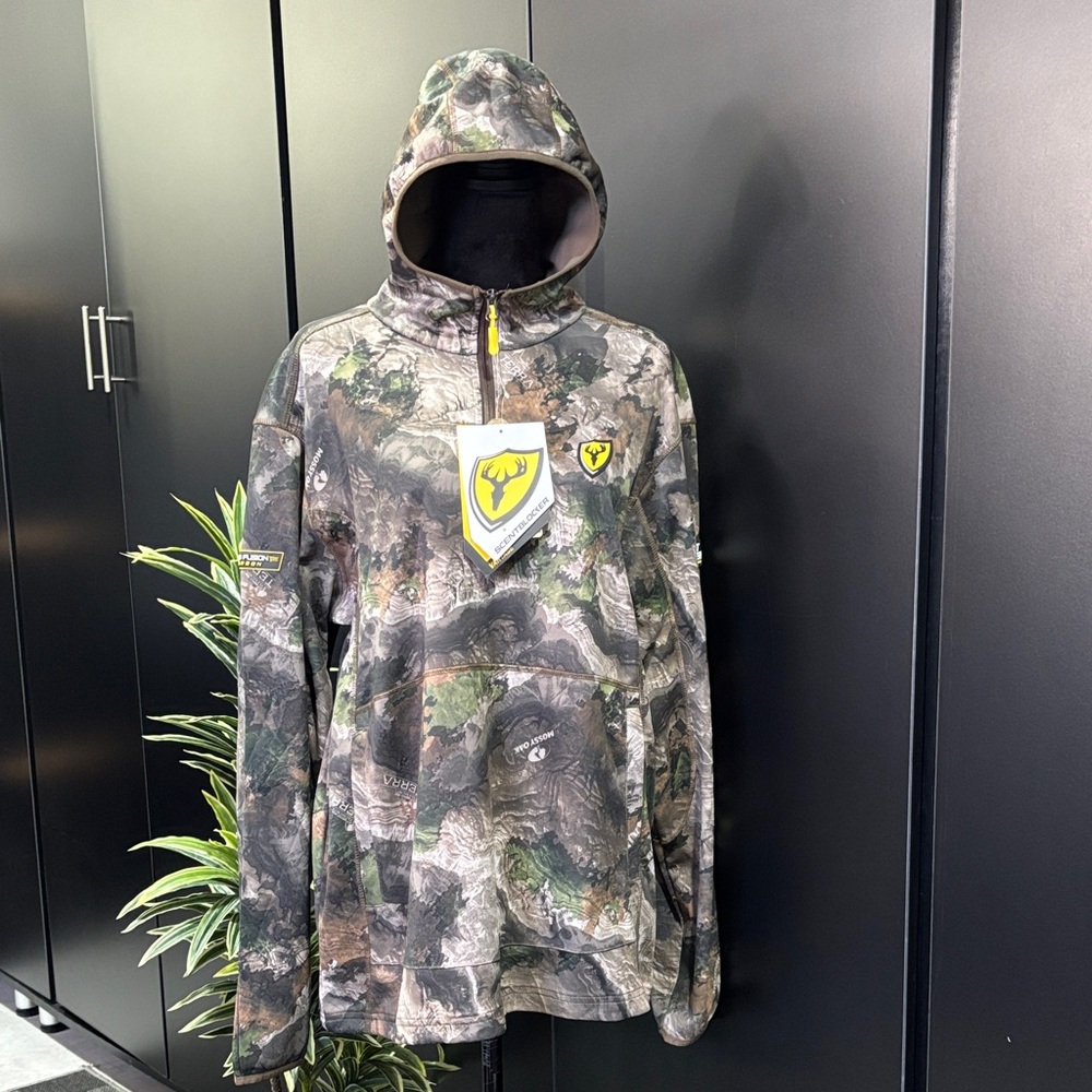 SCENT BLOCKER Vantage Mossy Oak Terra Outland  cold fusion,hood, 1/4 zip hoodie